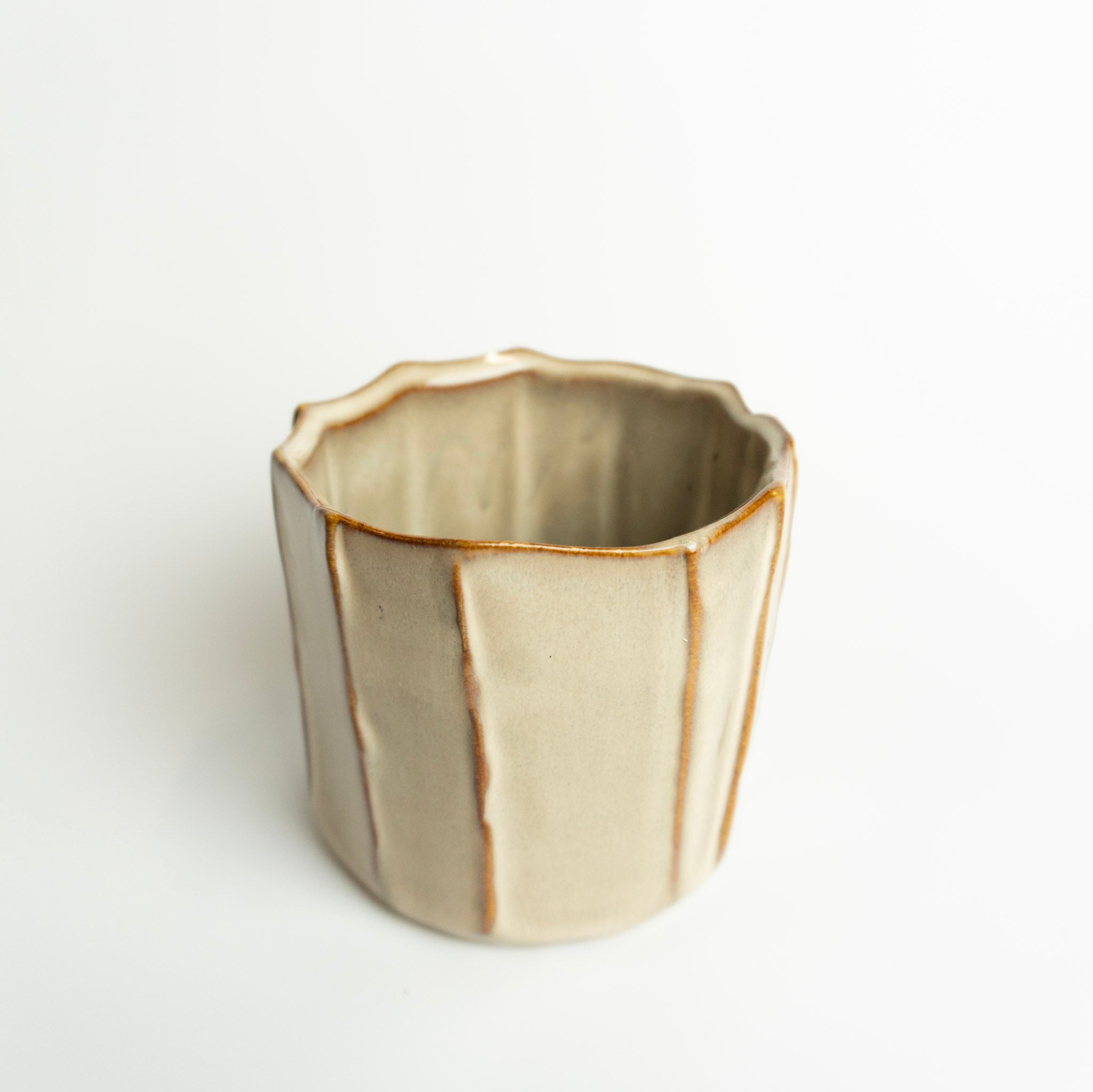 Stoneware Fluted Planter