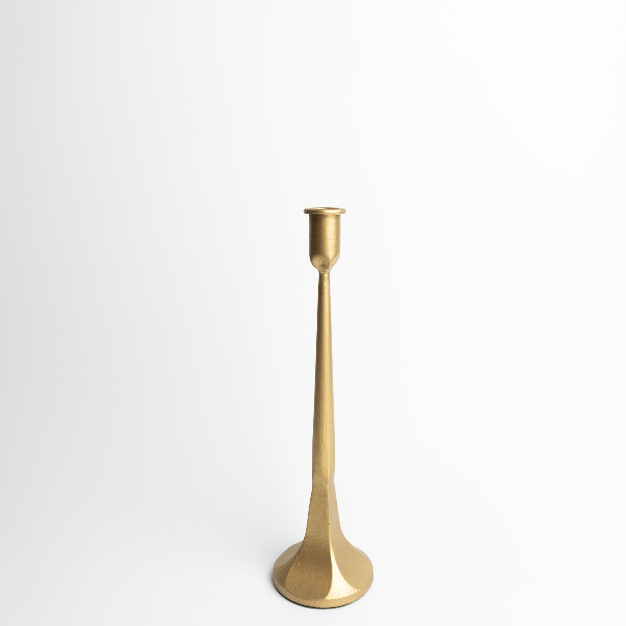 Gold Cast Iron Candlesticks
