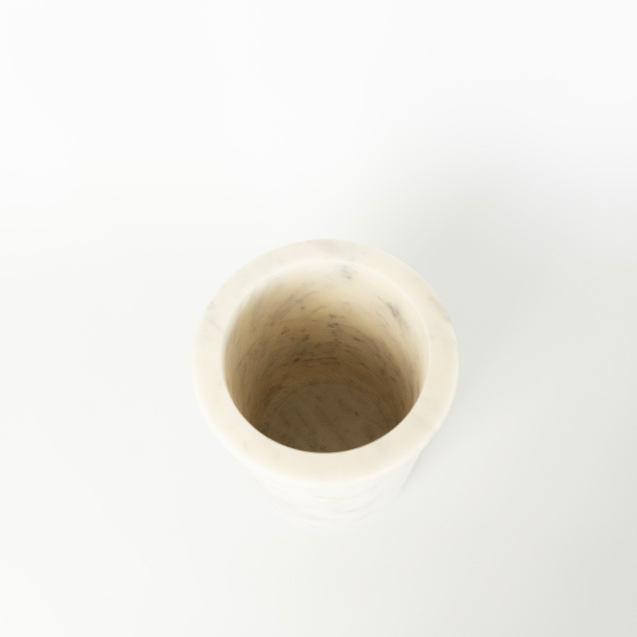 7" White Marble Jar