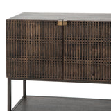 Kelby Small Media Cabinet - Carved Vintage Brown | ready to ship!