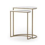 Ane Nesting Tables - White Marble | shipping 6/21/2024