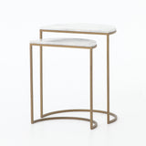 Ane Nesting Tables - White Marble | shipping 6/21/2024