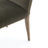 Nate Dining Chair - Modern Velvet Loden | shipping 5/30/2024
