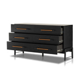 Rosedale 6 Drawer Dresser - Ebony Oak Veneer | shipping 6/4/2024