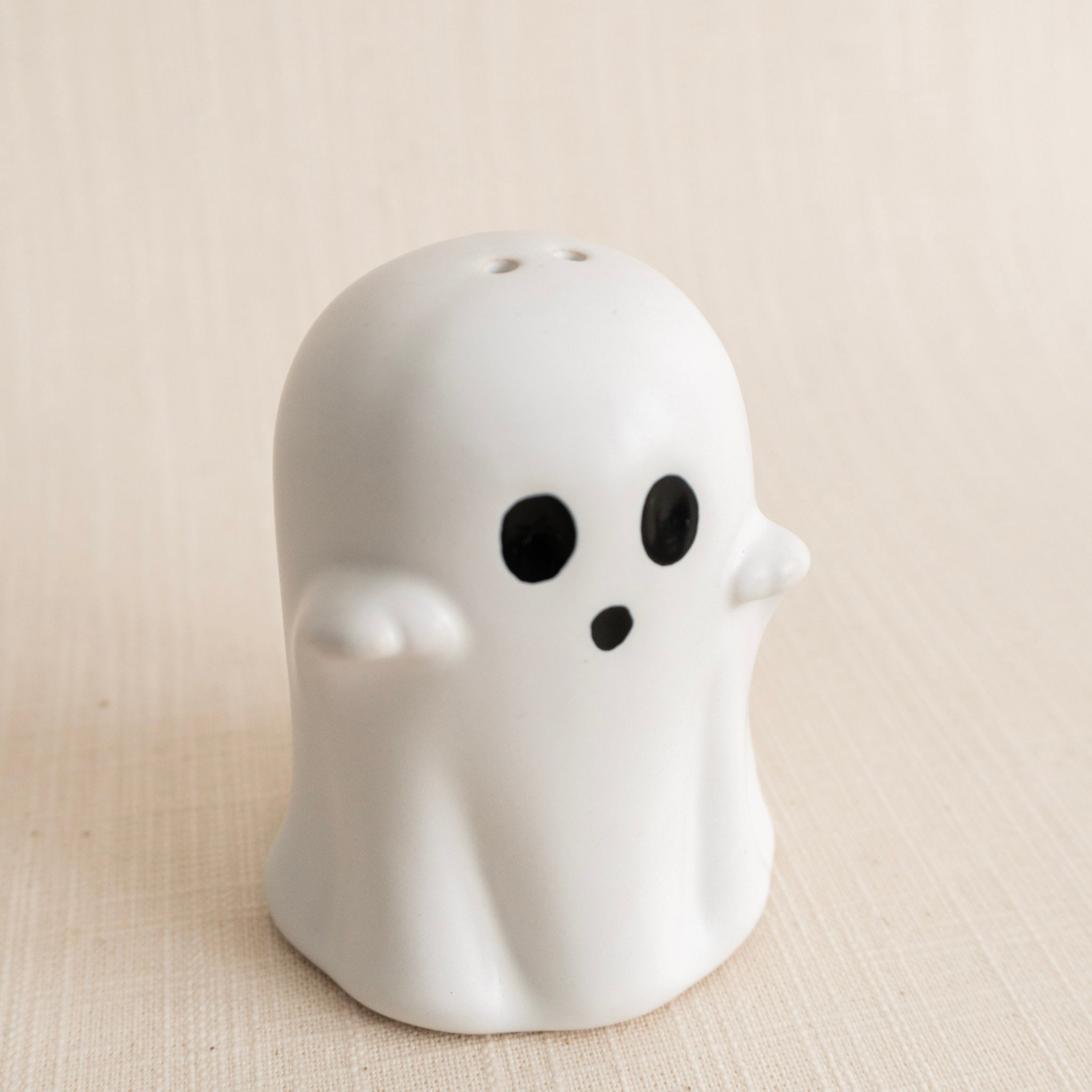 Stoneware Ghost Salt & Pepper Shakers Set