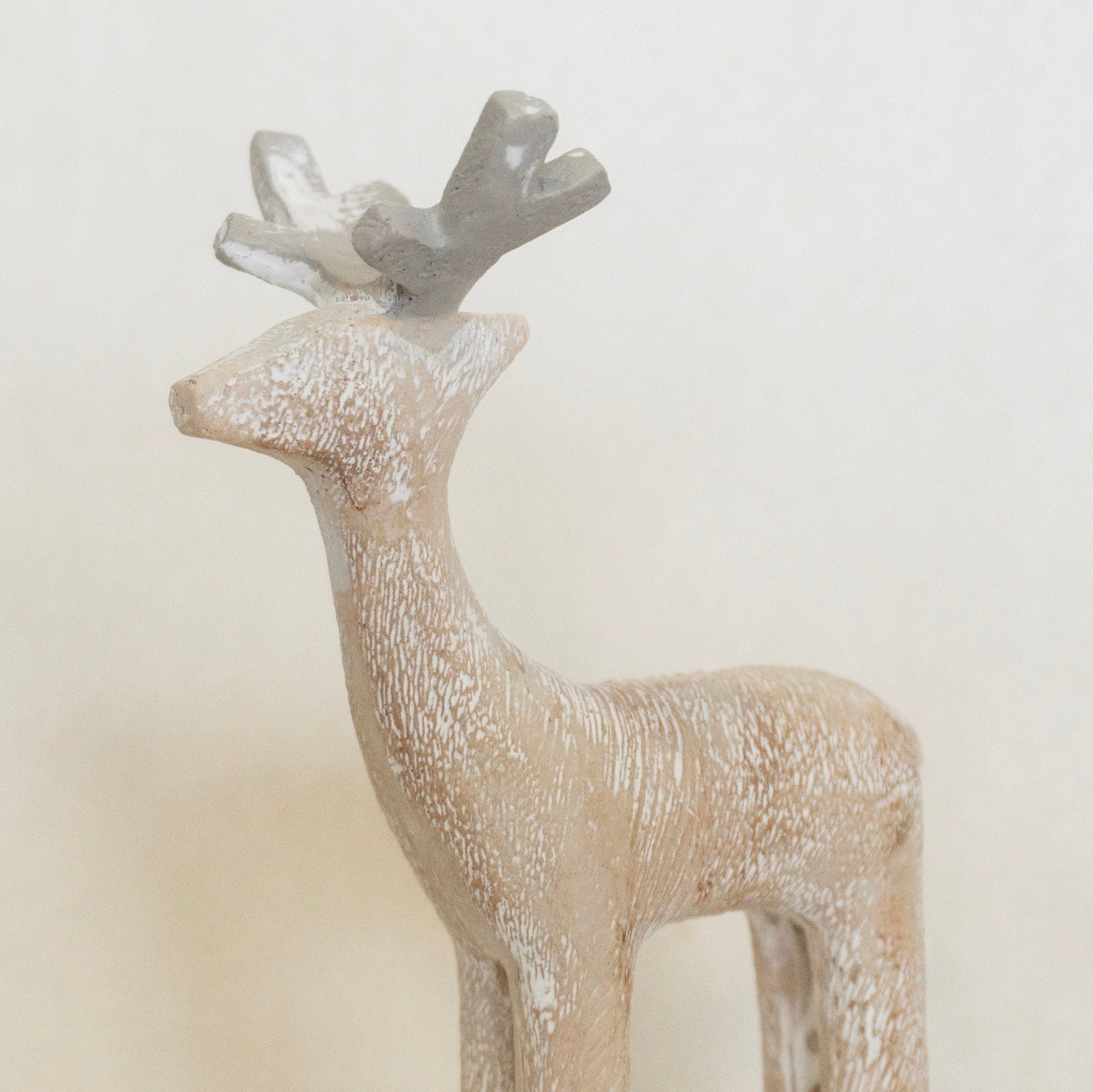 Whitewashed Resin Deer