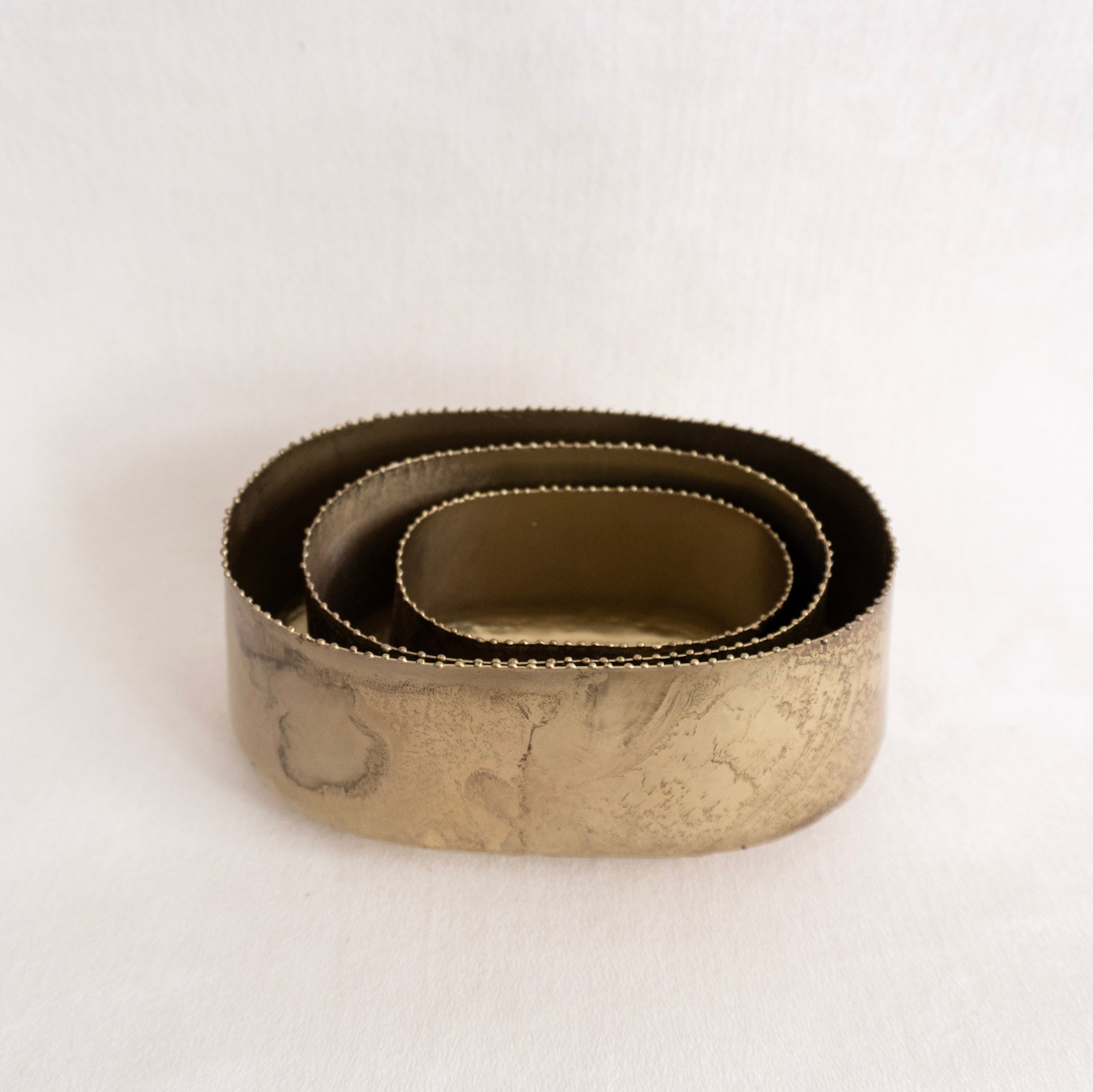 Antique Gold Metal Planter