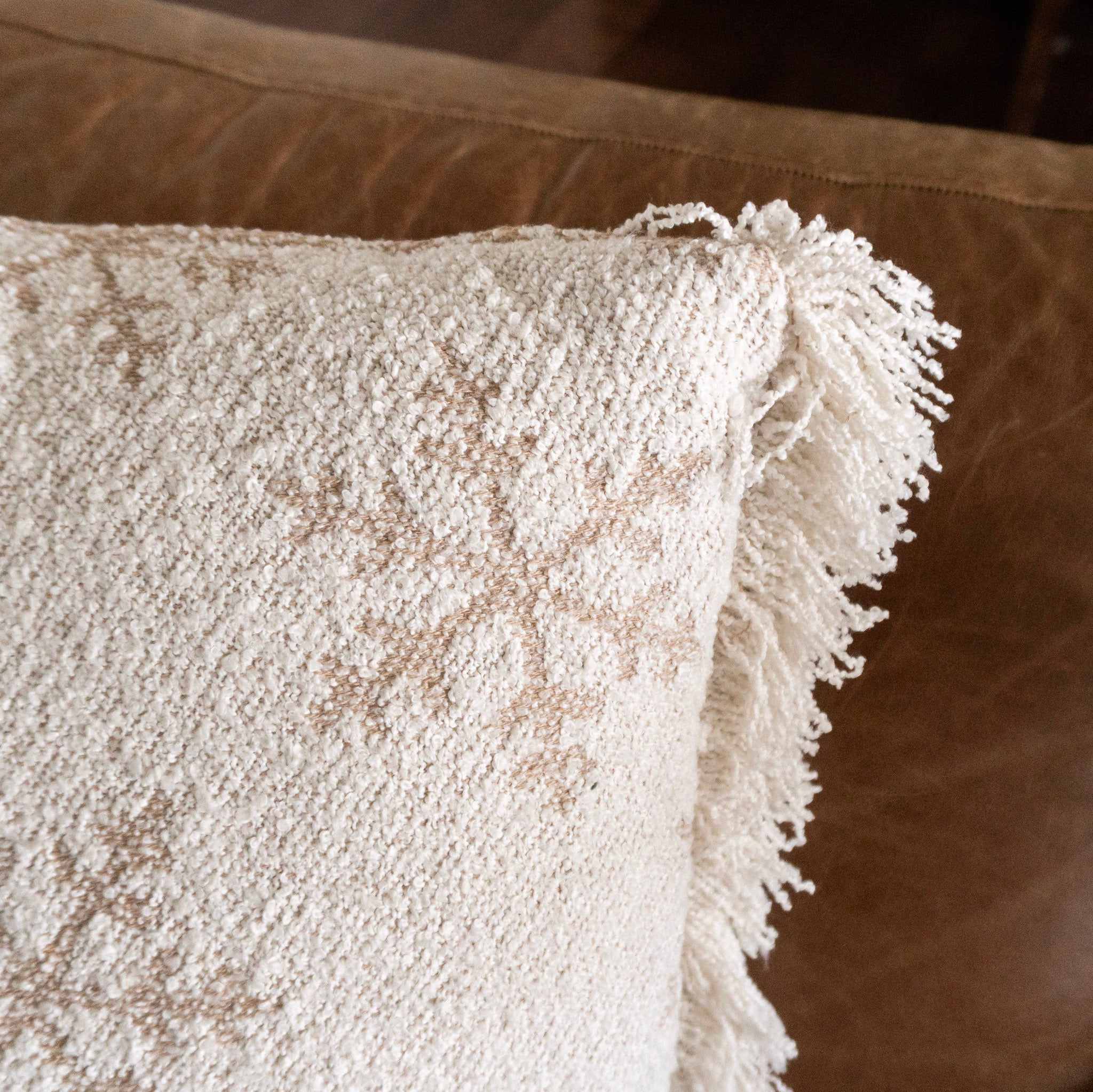 Cotton Blend Jacquard Reversible Pillow