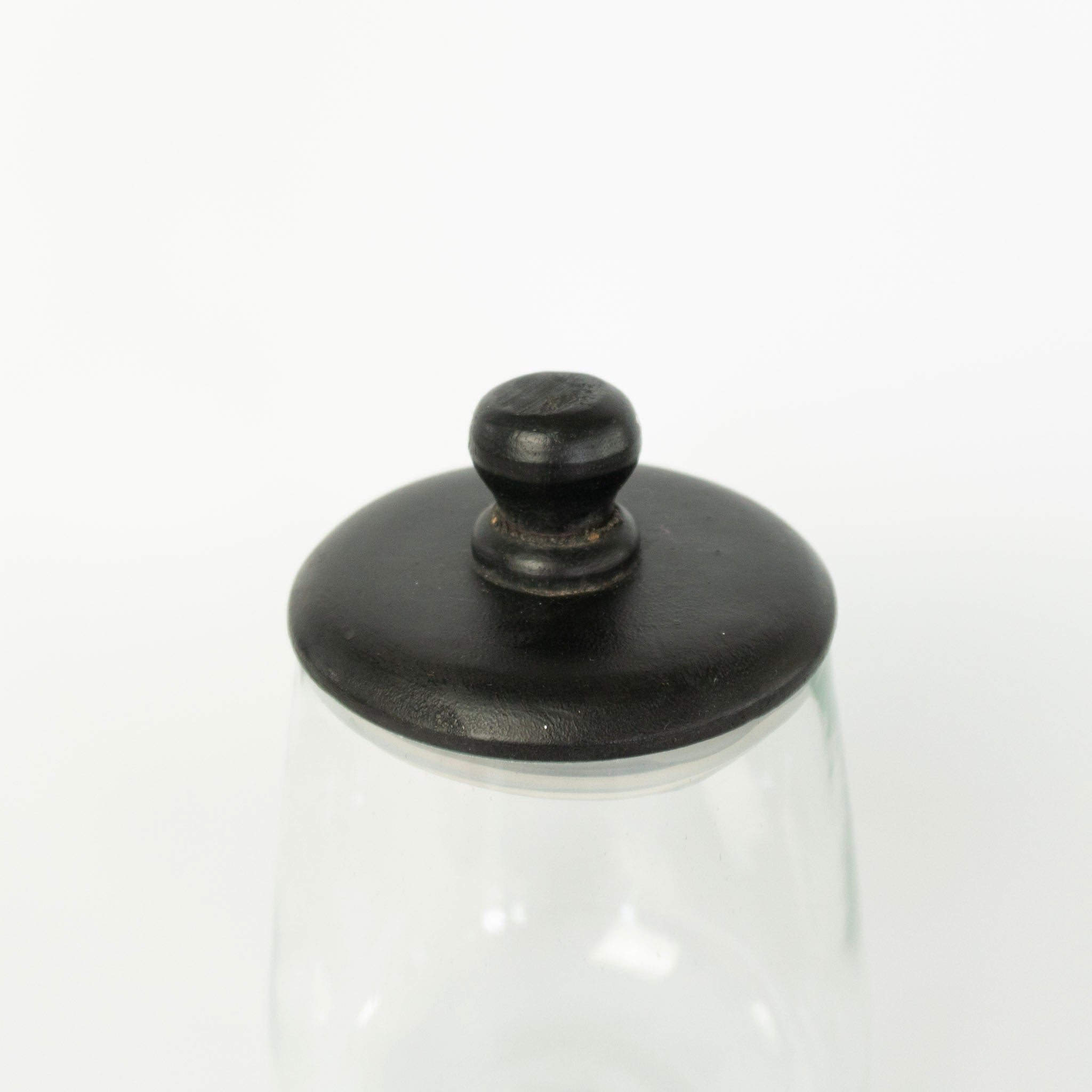8" Glass Canister w/Wood Lid