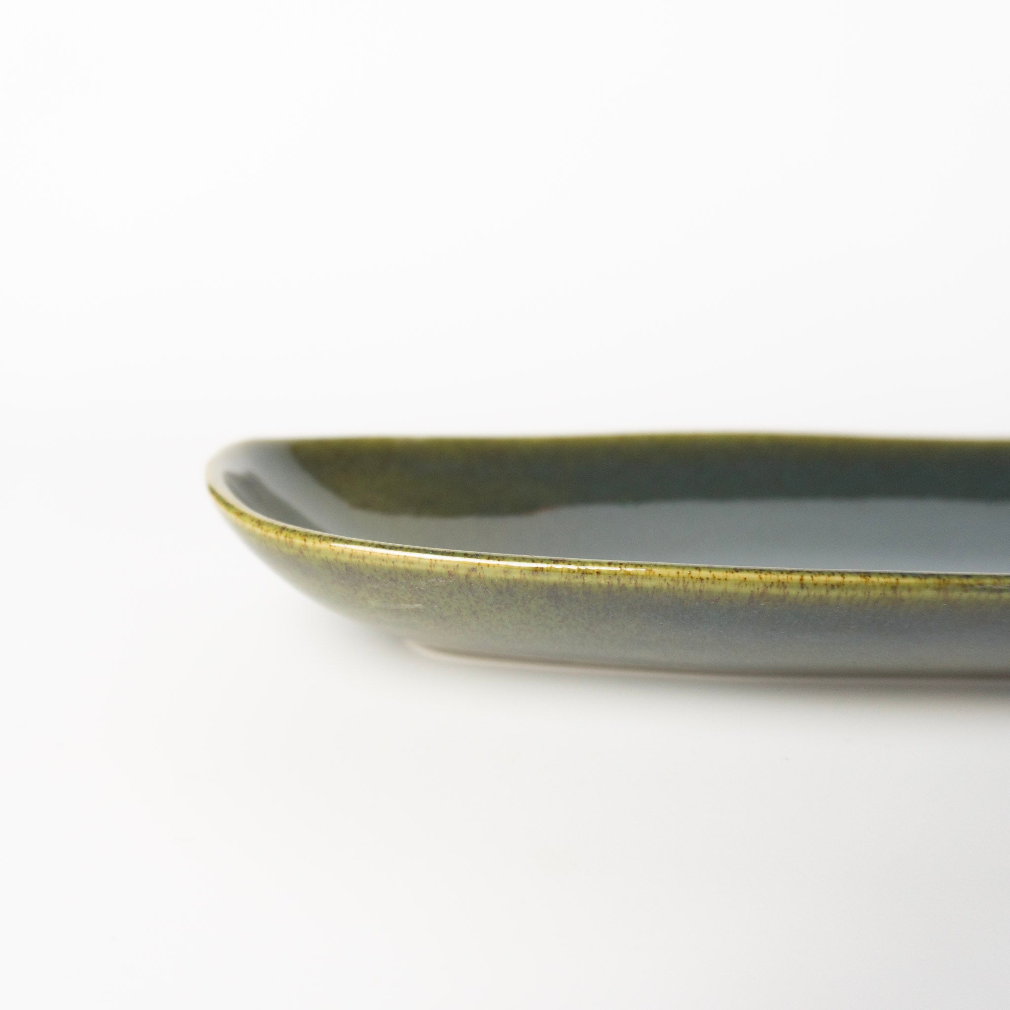 Green Stoneware Tray