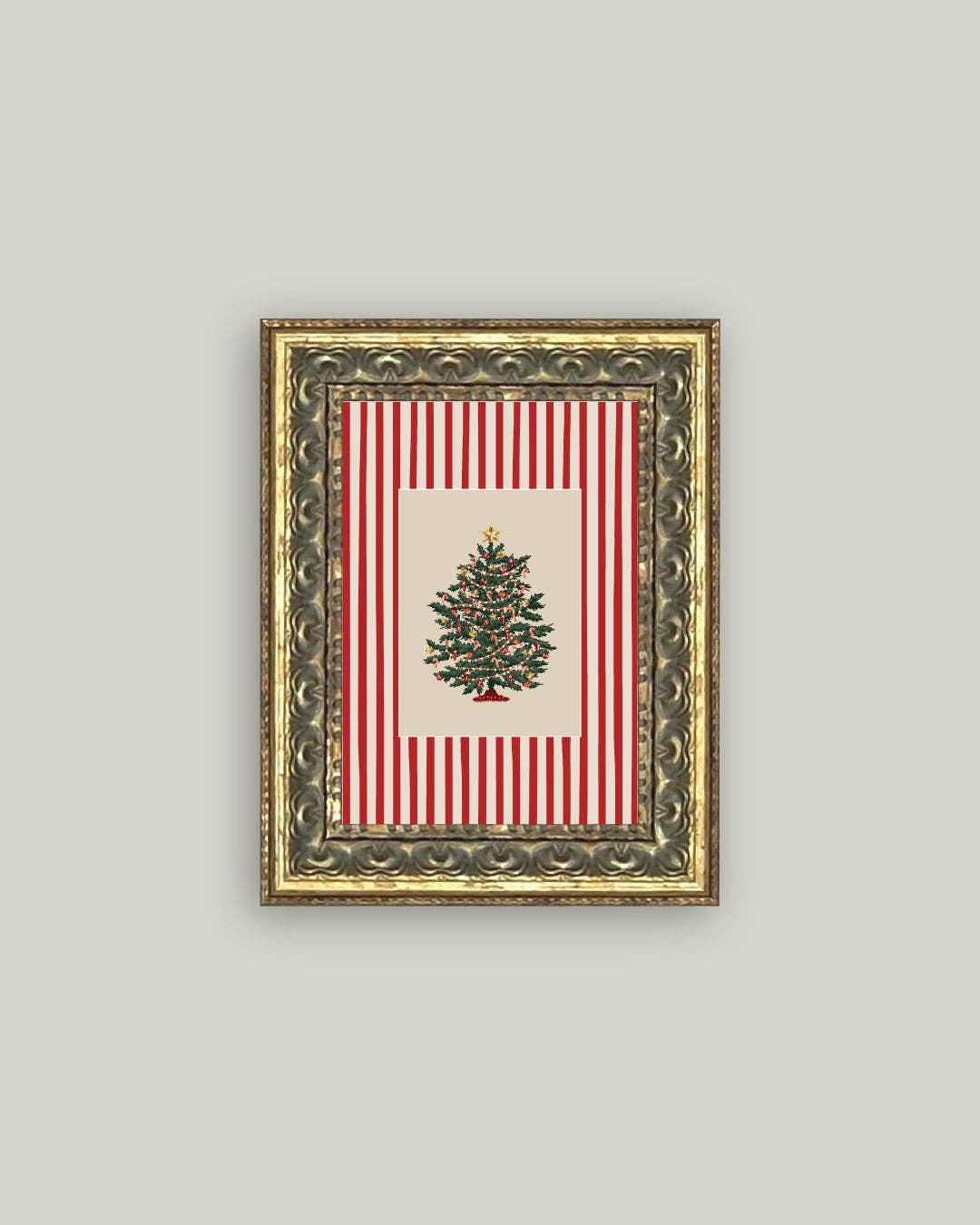 8 x 10 Striped Tree Framed Art