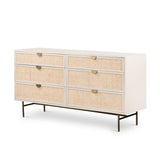 Luella 6 Drawer Dresser - Matte Alabaster | shipping 6/20/2024