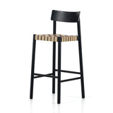 Heisler Bar + Counter Stool - Almond Leather Blend | ready to ship!