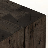 Abaso Console Table - Ebony Rustic Wormwood Oak | shipping 7/18/2024