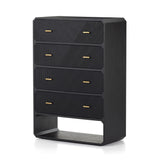 Caspian 4 Drawer Dresser - Black Ash Veneer | shipping 10/1/2024