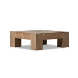 Abaso Small Square Coffee Table - Rustic Wormwood Oak | shipping 6/29/2024