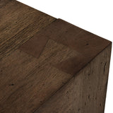 Abaso Small Square Coffee Table - Ebony Rustic Wormwood Oak | shipping 7/15/2024