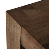 Abaso Small Square Coffee Table - Ebony Rustic Wormwood Oak | shipping 6/30/2024