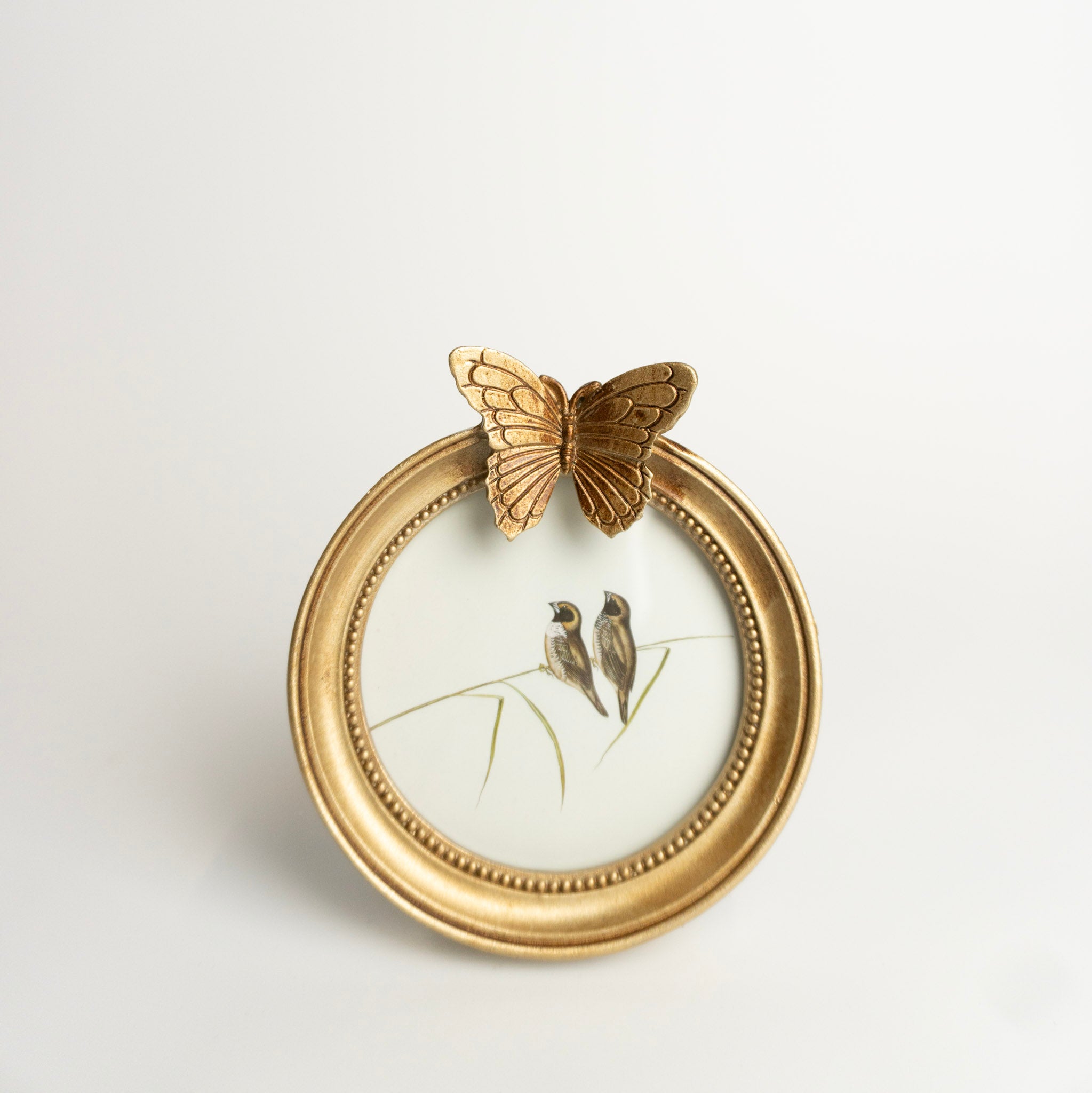 3.5" Antique Gold Butterfly Photo Frame