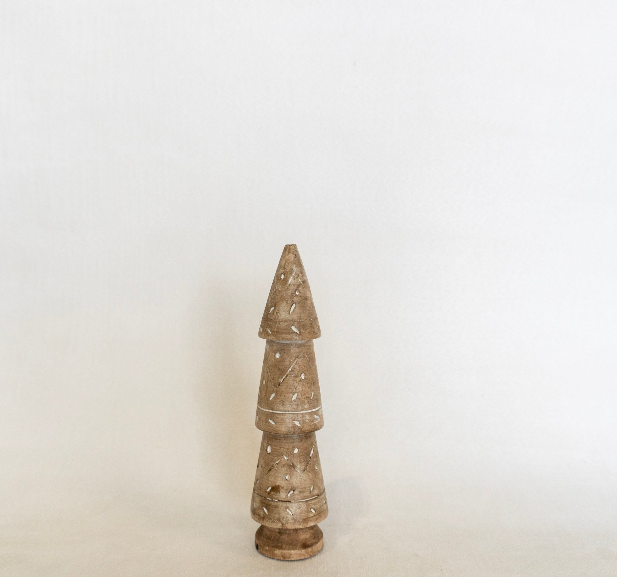 Carved Mango Wood Tree w/Design