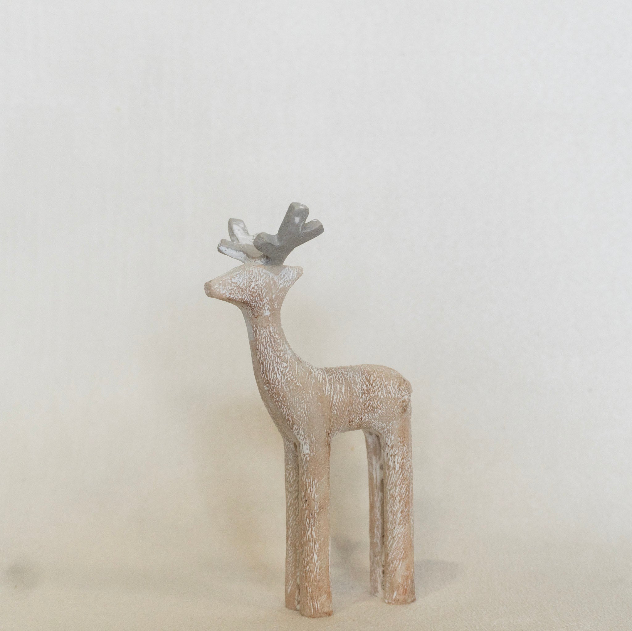 Whitewashed Resin Deer