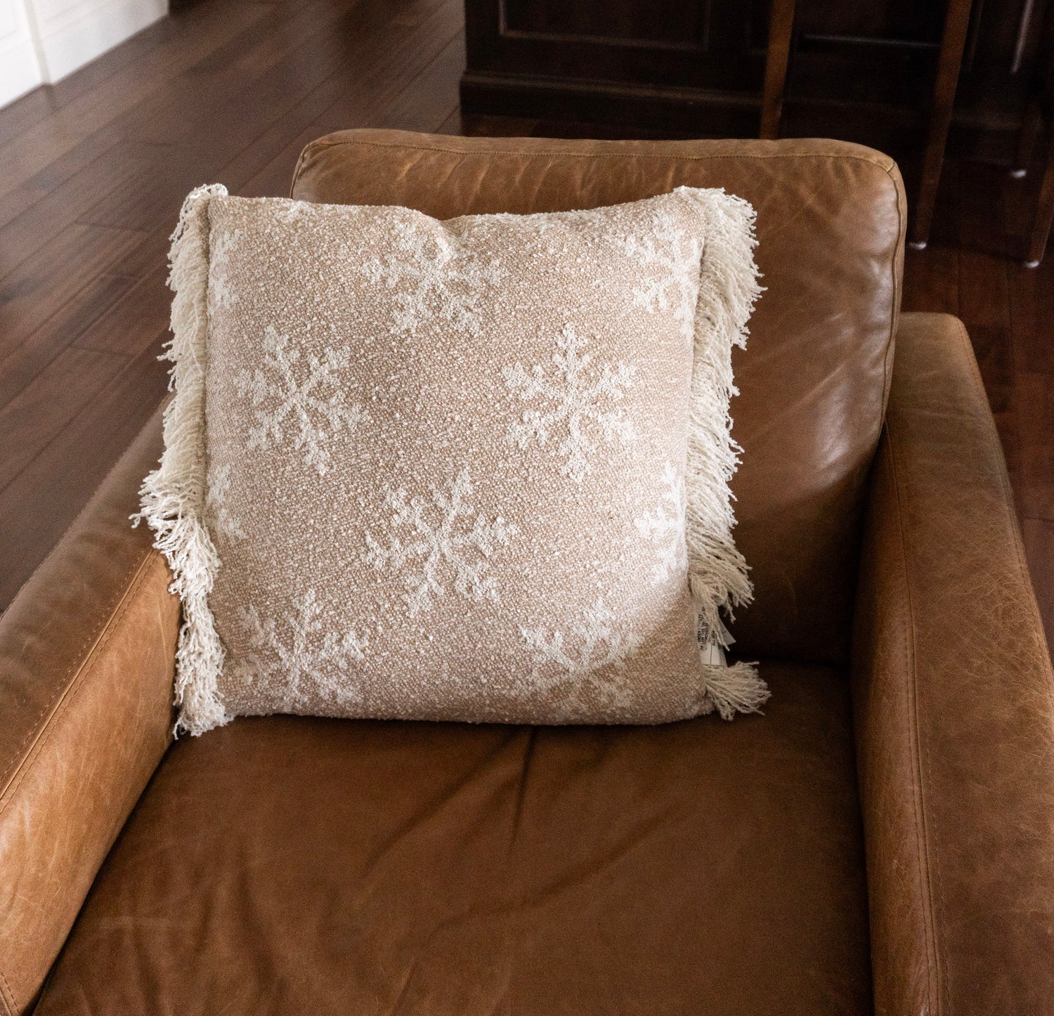 Cotton Blend Jacquard Reversible Pillow