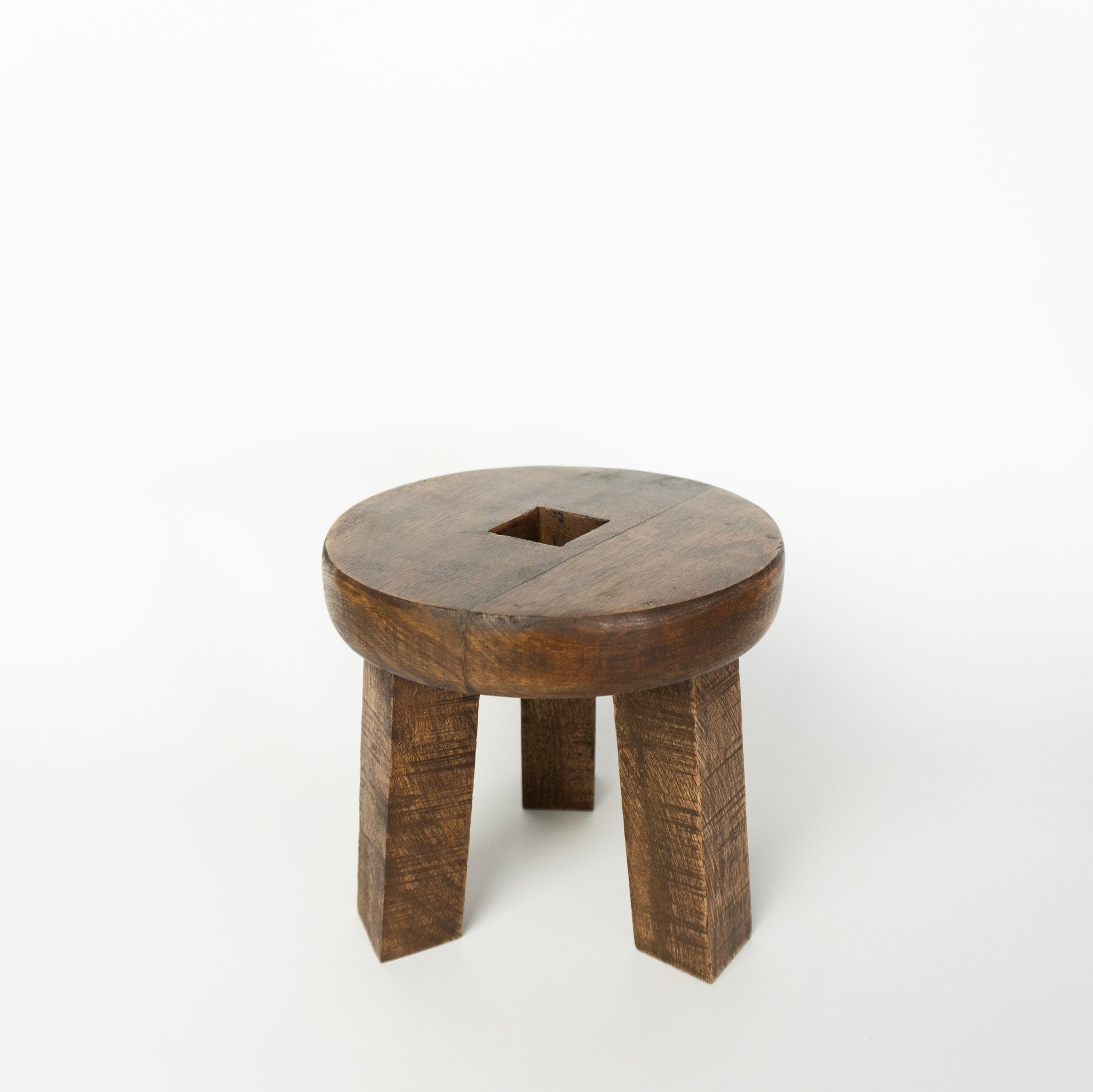 8" Mango Wood Round Pedestal