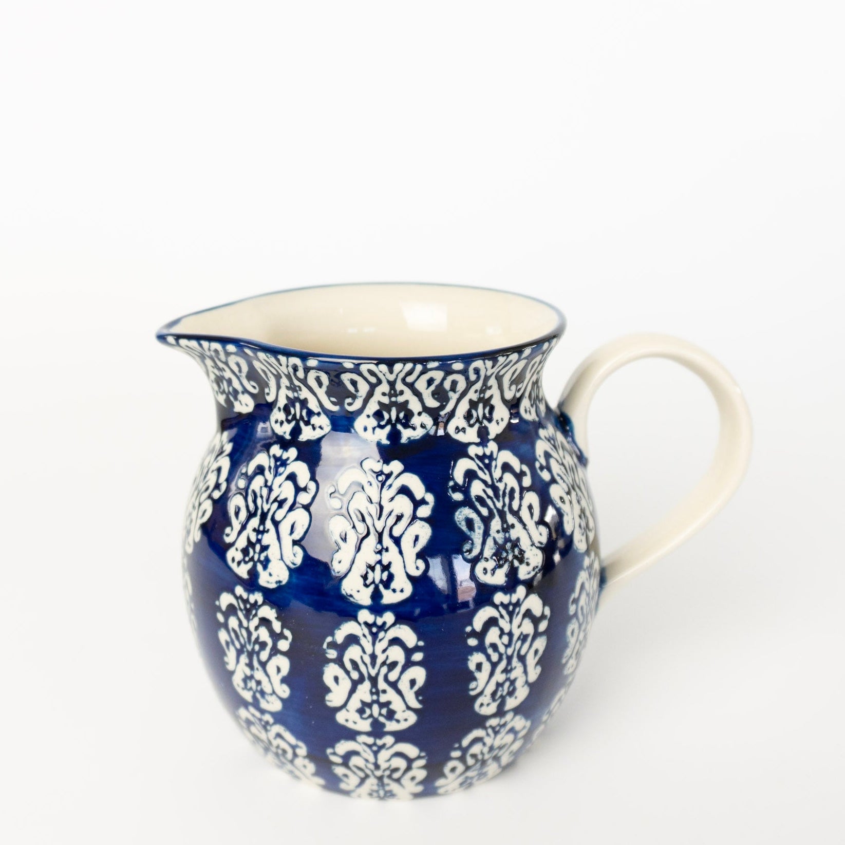 Blue Medallion Pitcher