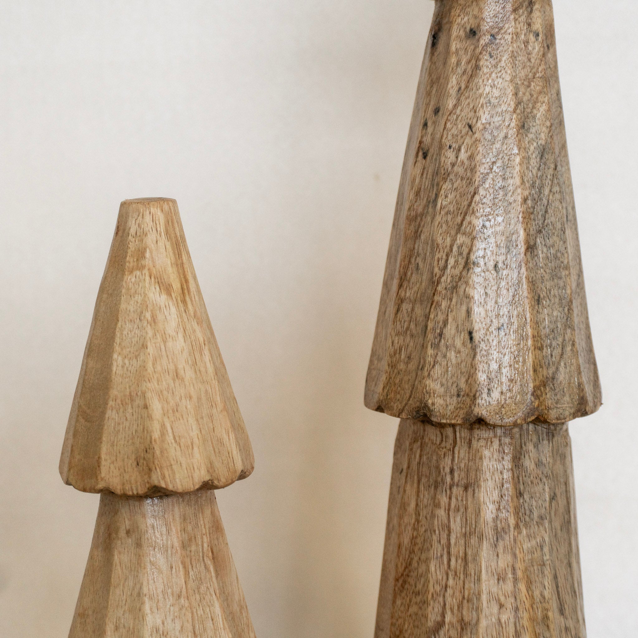 Carved Mango Wood Tree Set