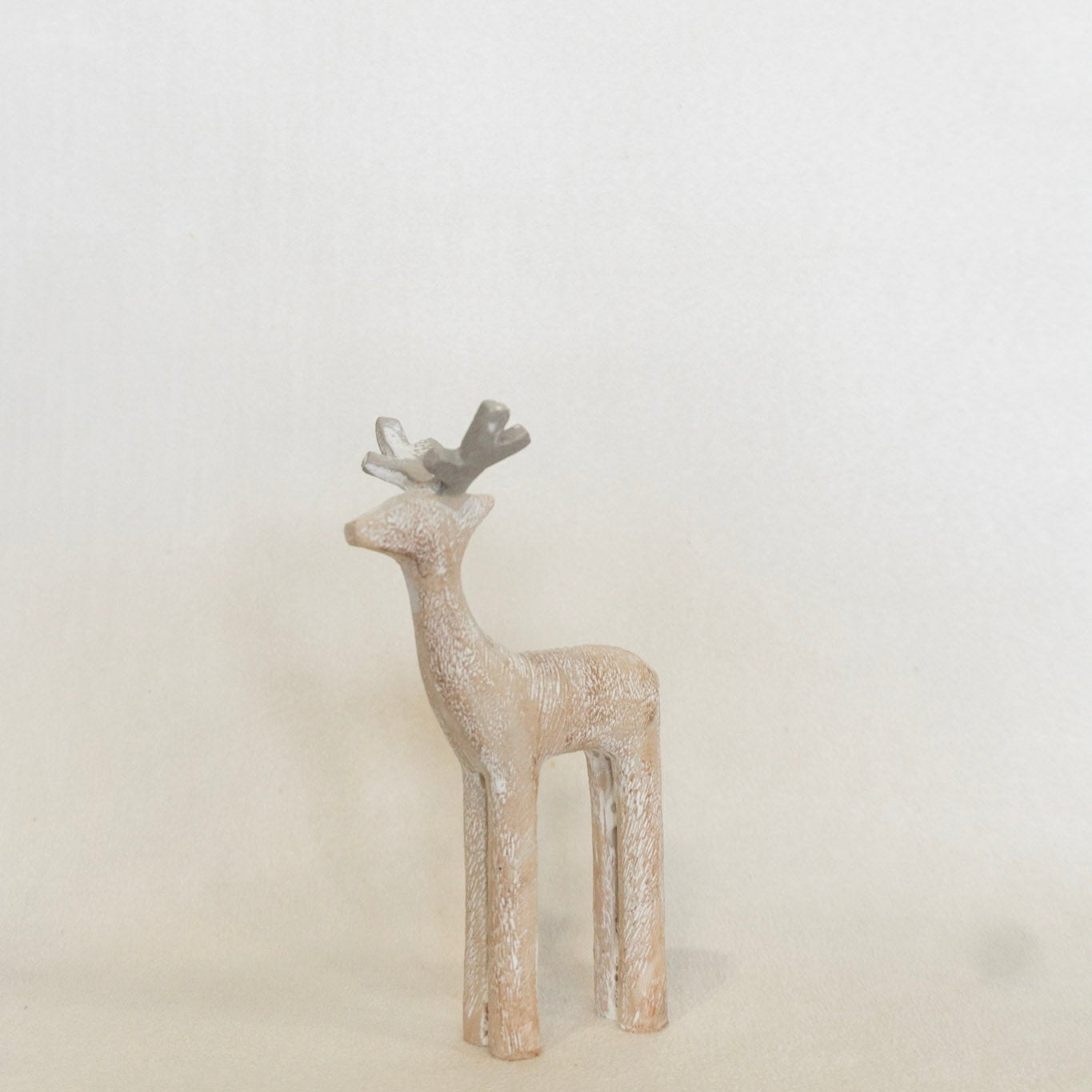 Whitewashed Resin Deer