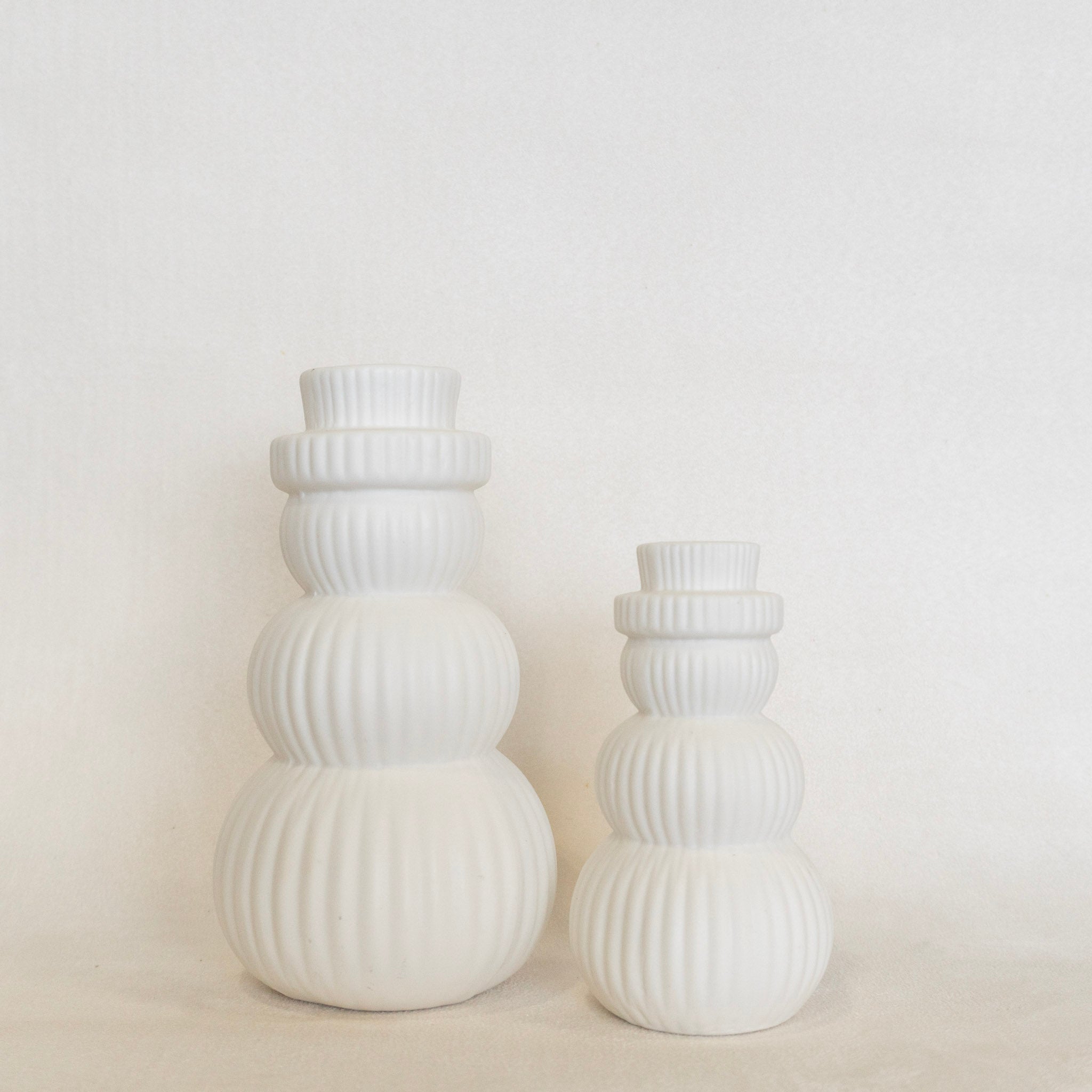 Stoneware Bisque LED Snowman