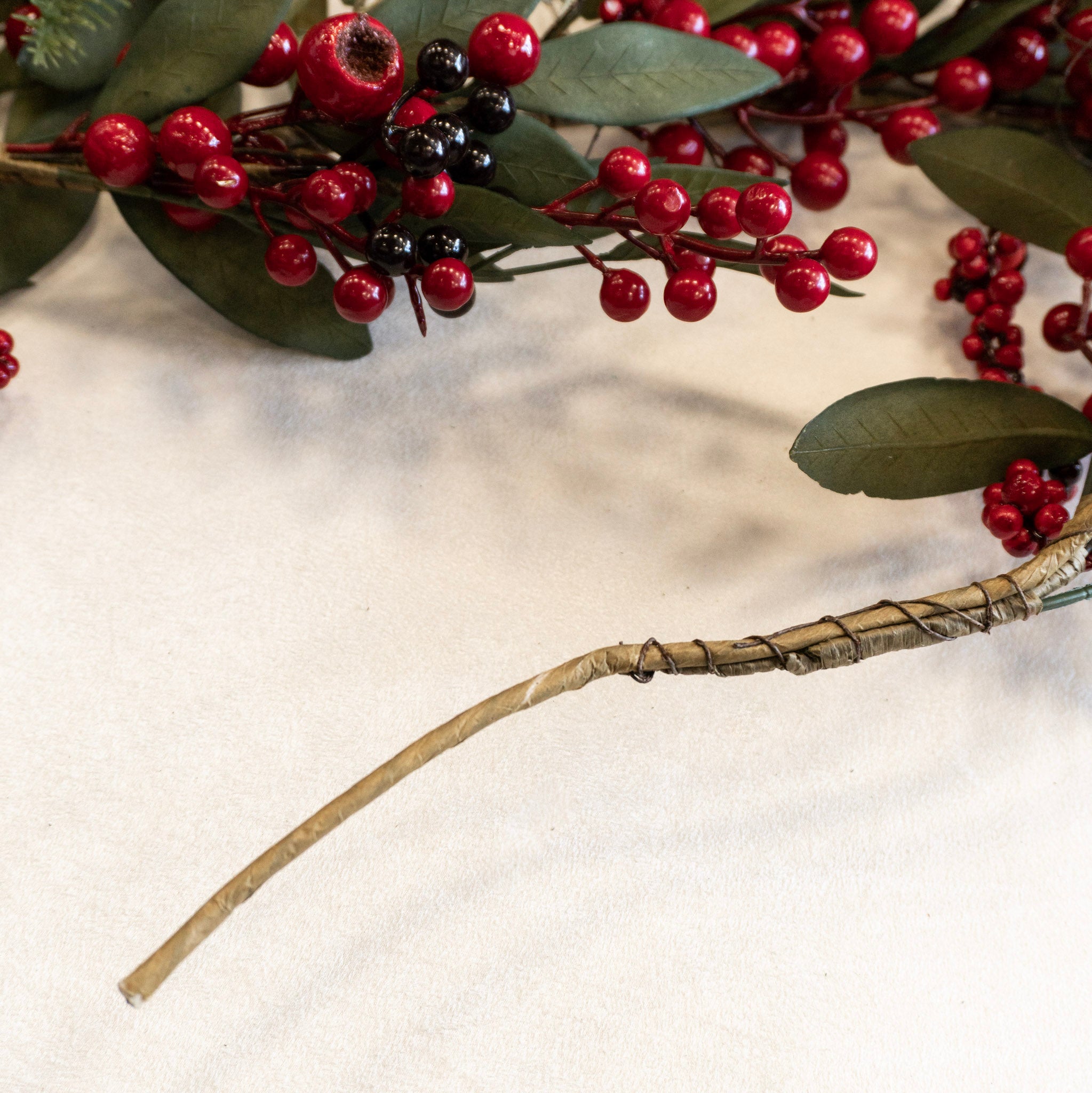72" Spruce Garland w/Red Berries & Pinecones