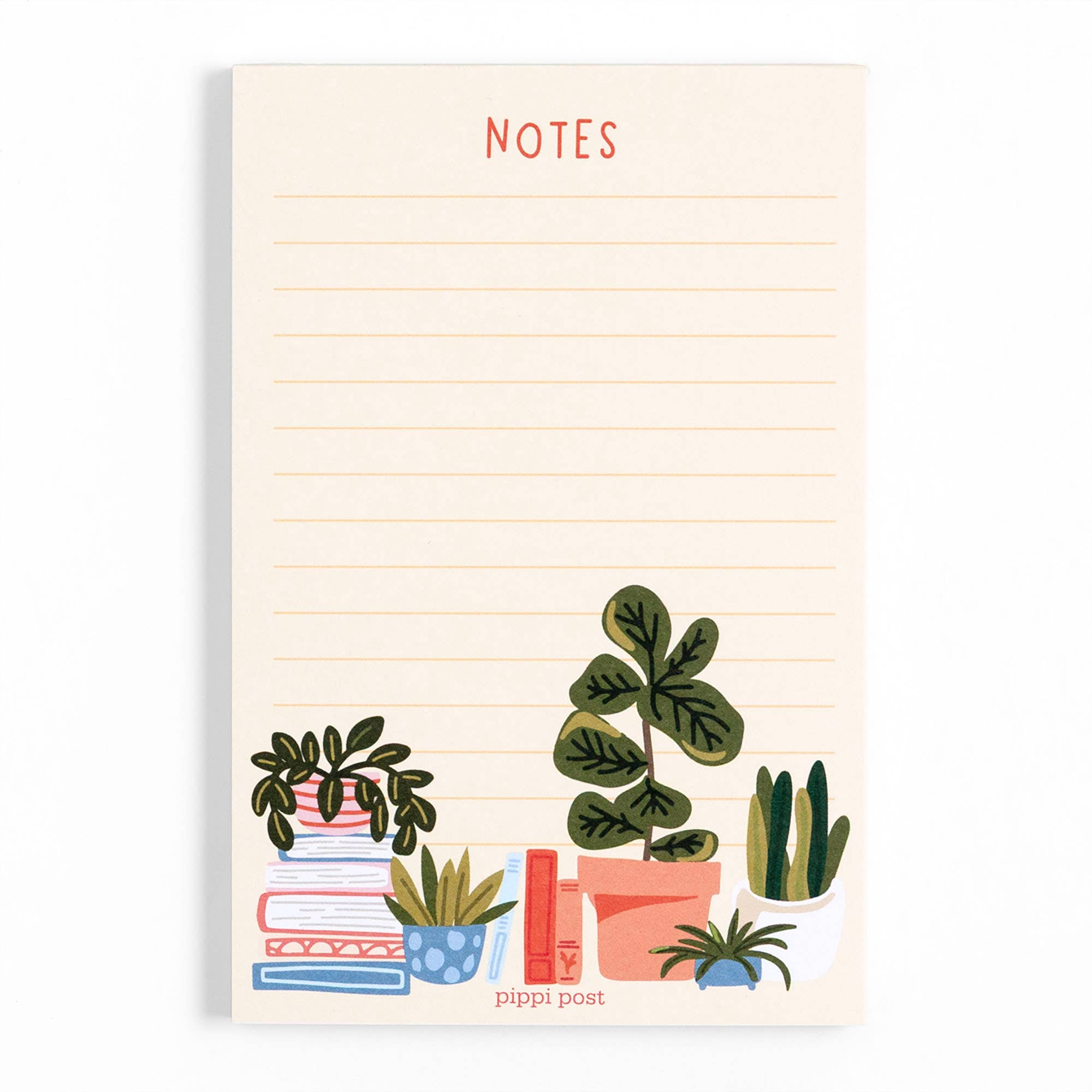 Plants & Books 4x6 Notepad