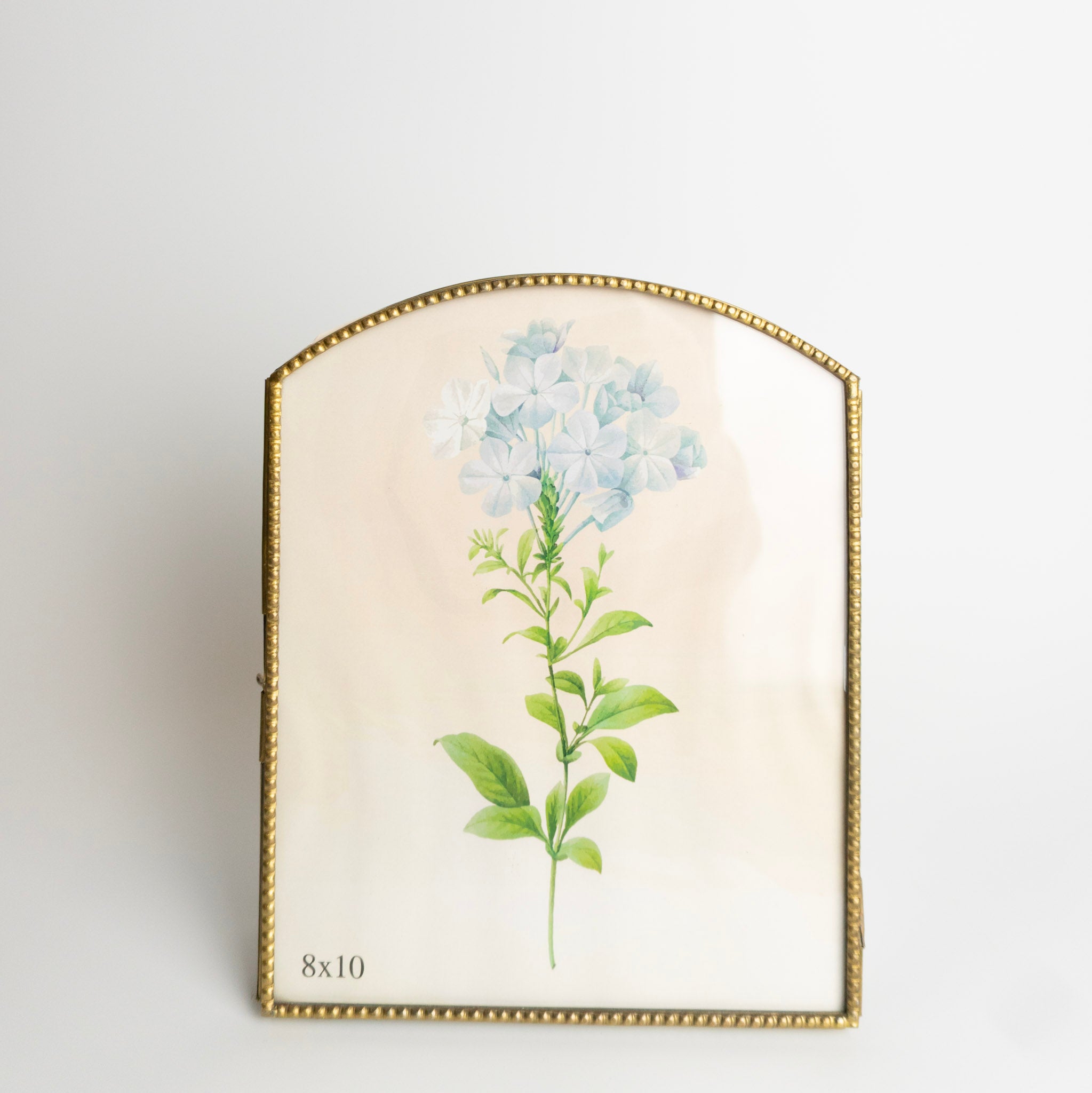 8x10 Brass Antique Arch Standing Photo Frame