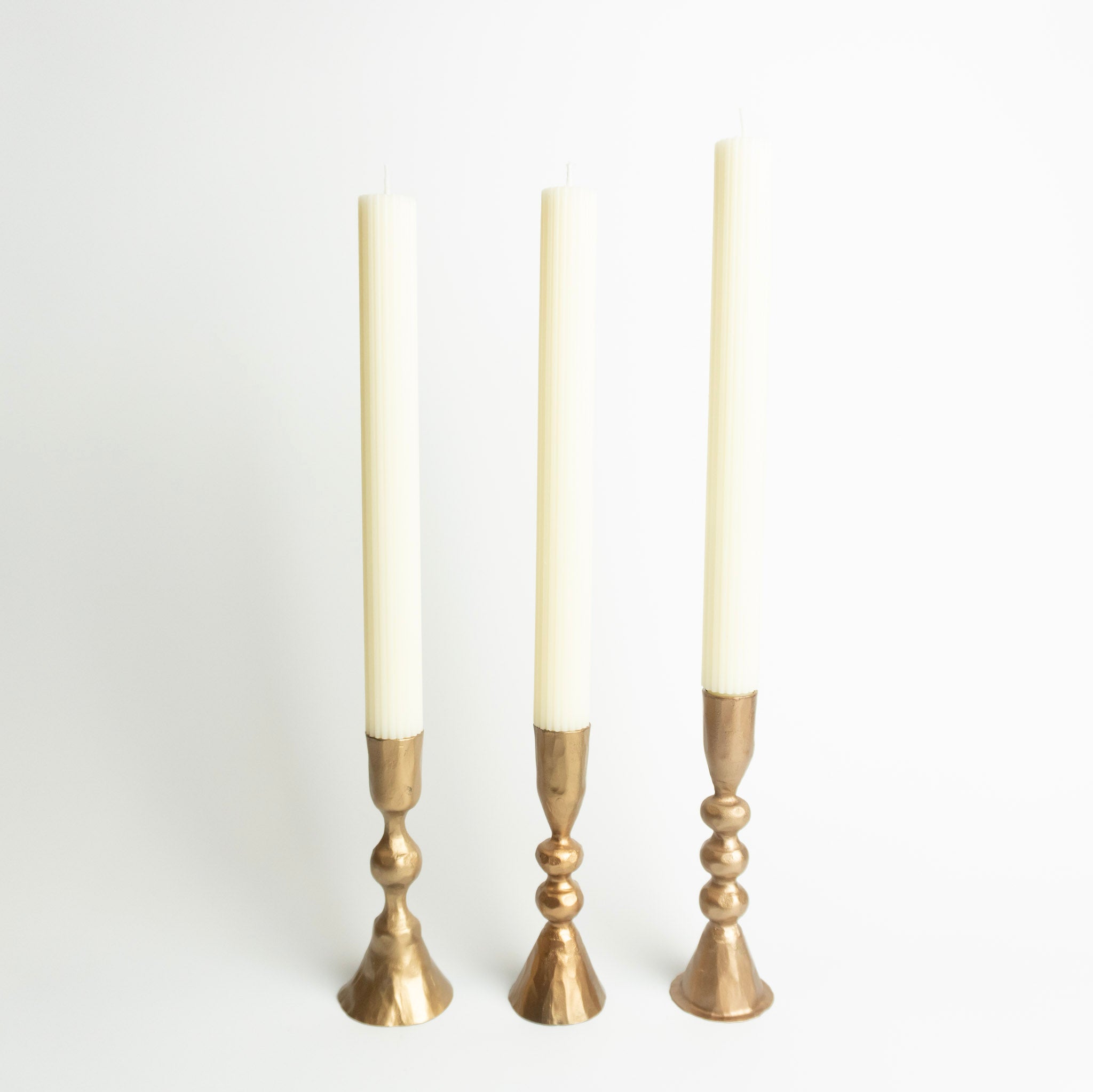 Hand-Forged Cast Iron Candlesticks