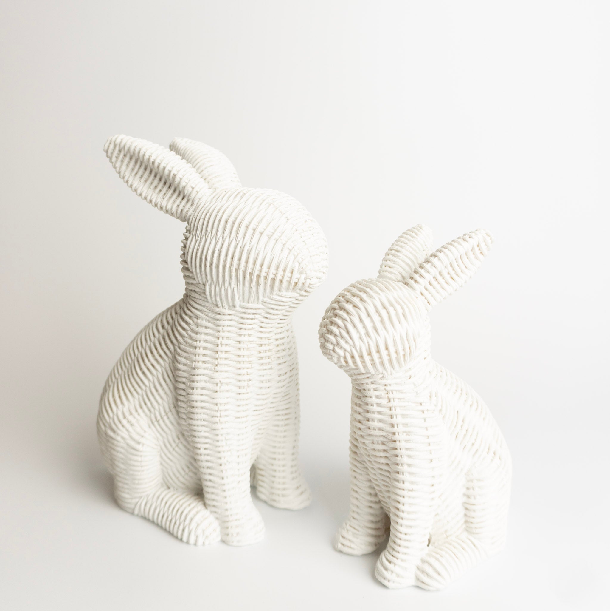 White Rattan Bunny