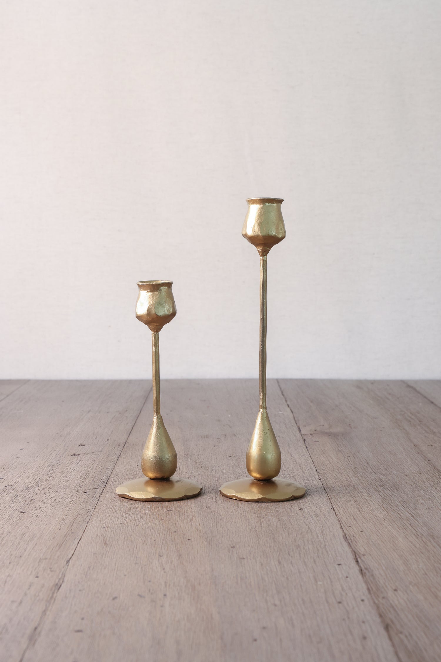 Hand-Forge Gold Candlesticks