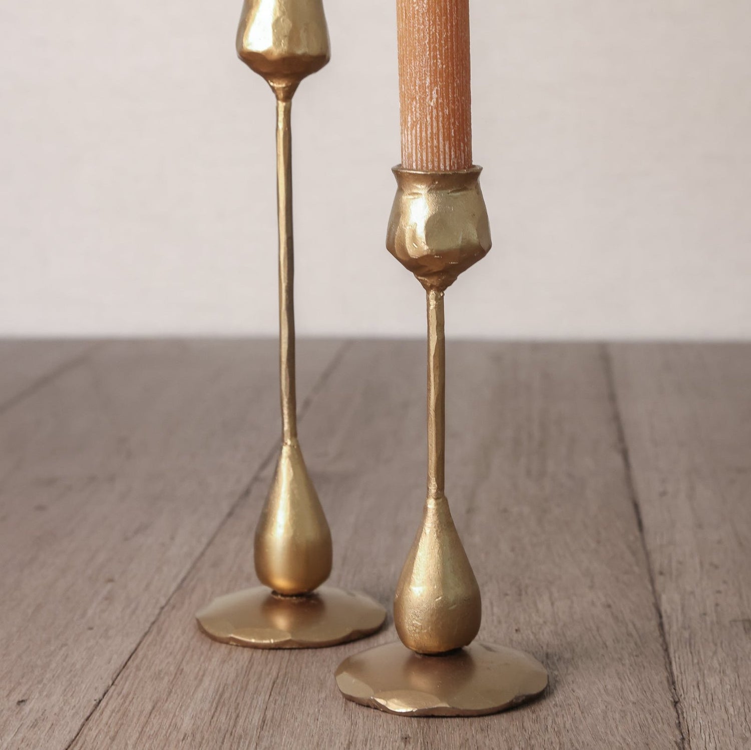 Hand-Forge Gold Candlesticks