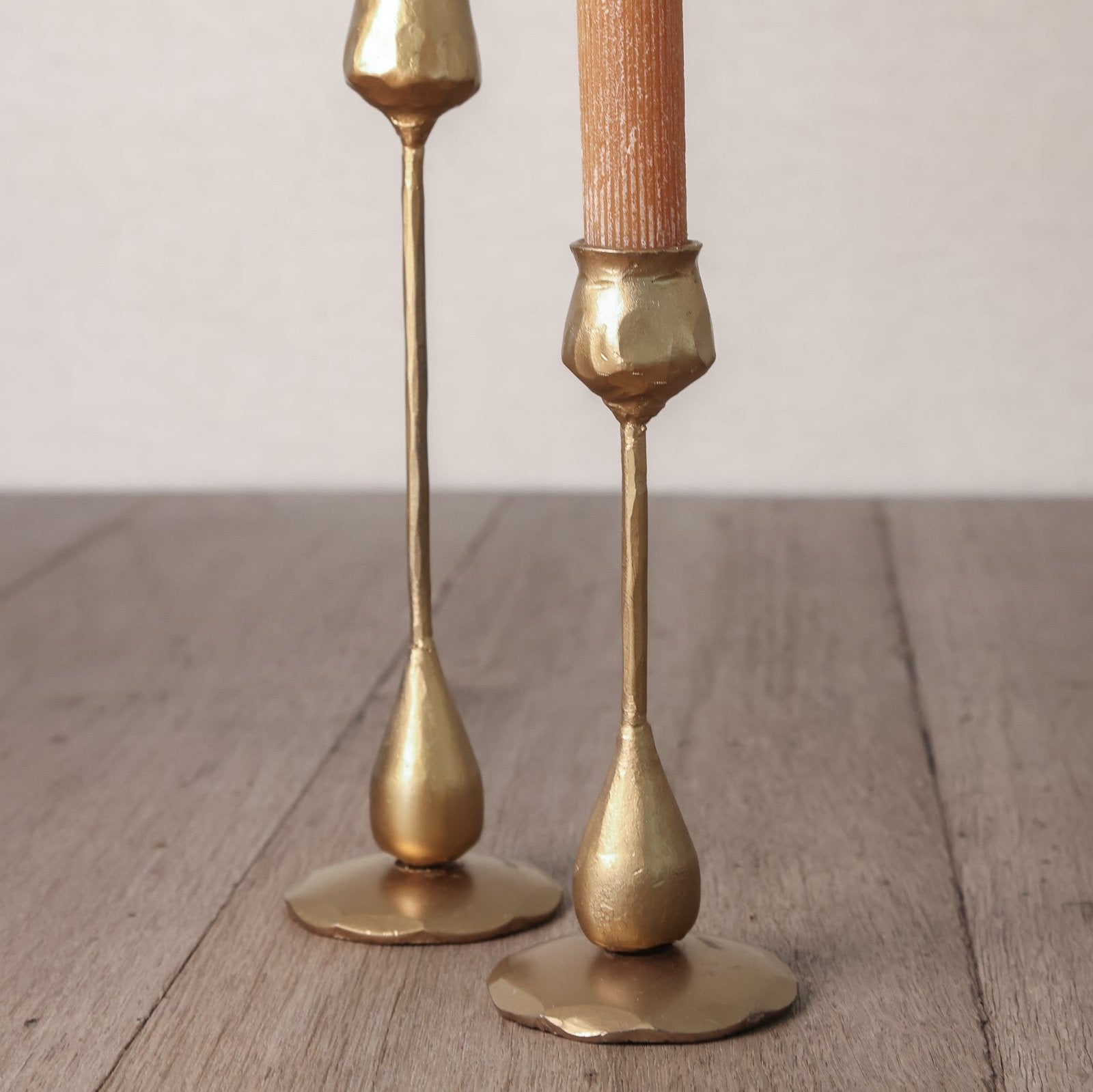 Hand-Forge Gold Candlesticks
