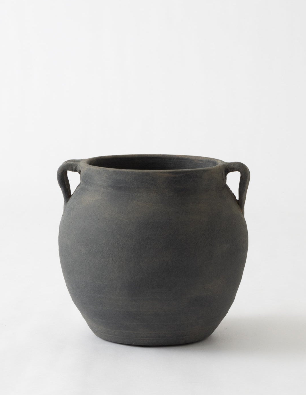 Loop Handle Charcoal Vase