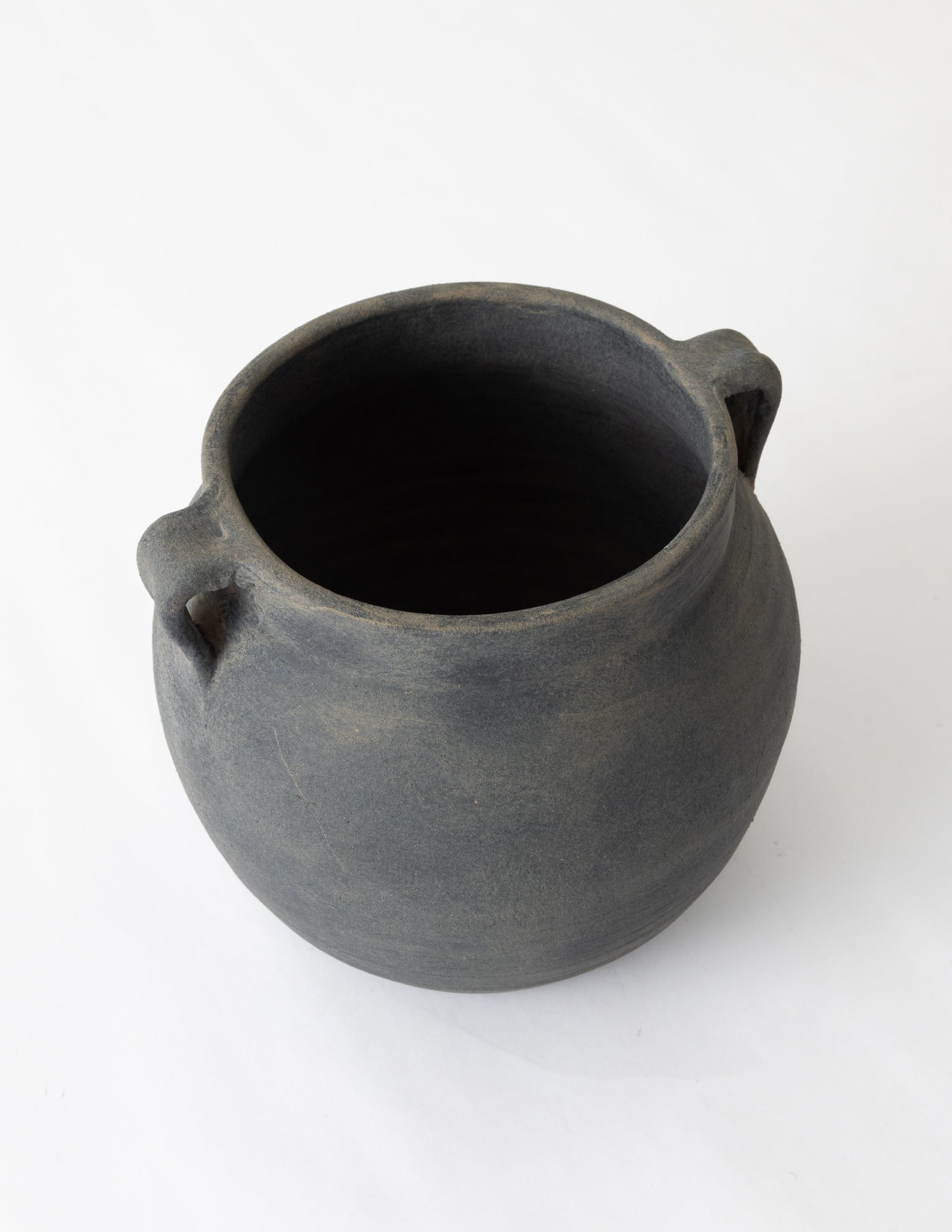 Loop Handle Charcoal Vase