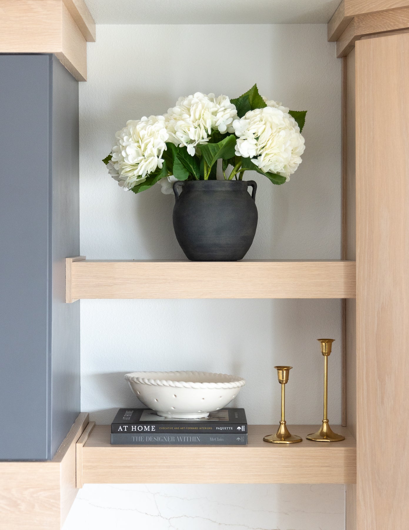 Loop Handle Charcoal Vase