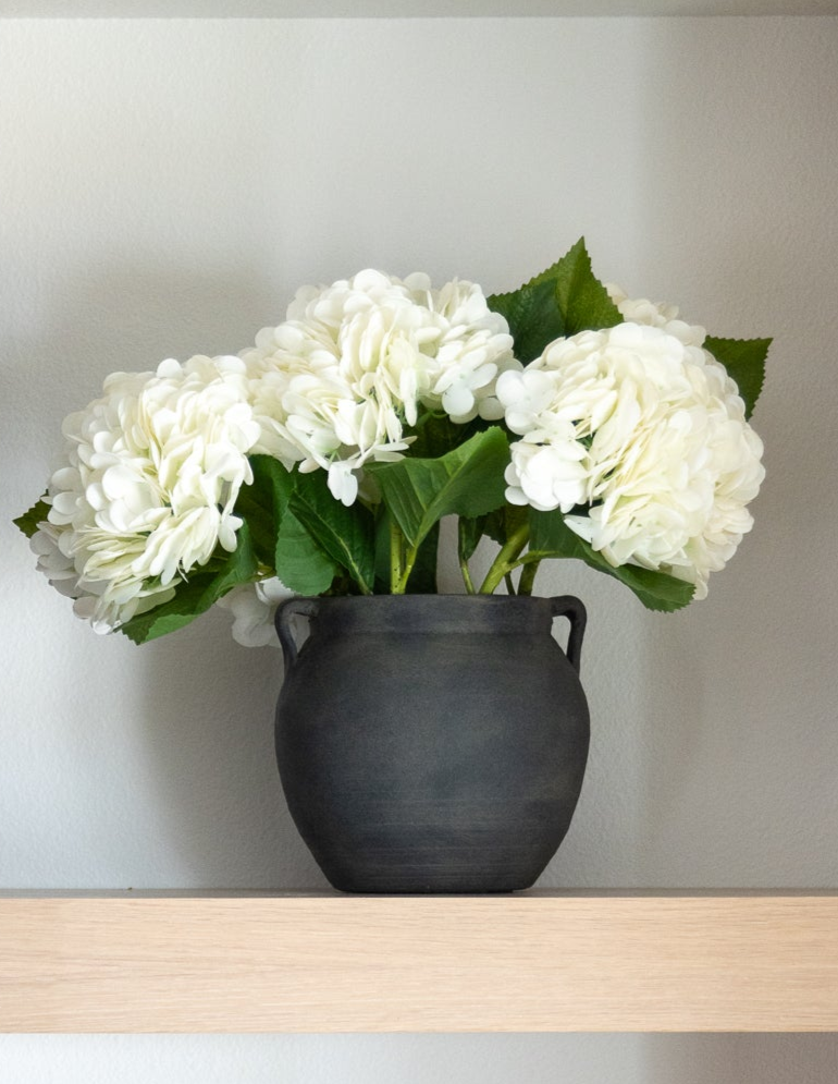 Loop Handle Charcoal Vase