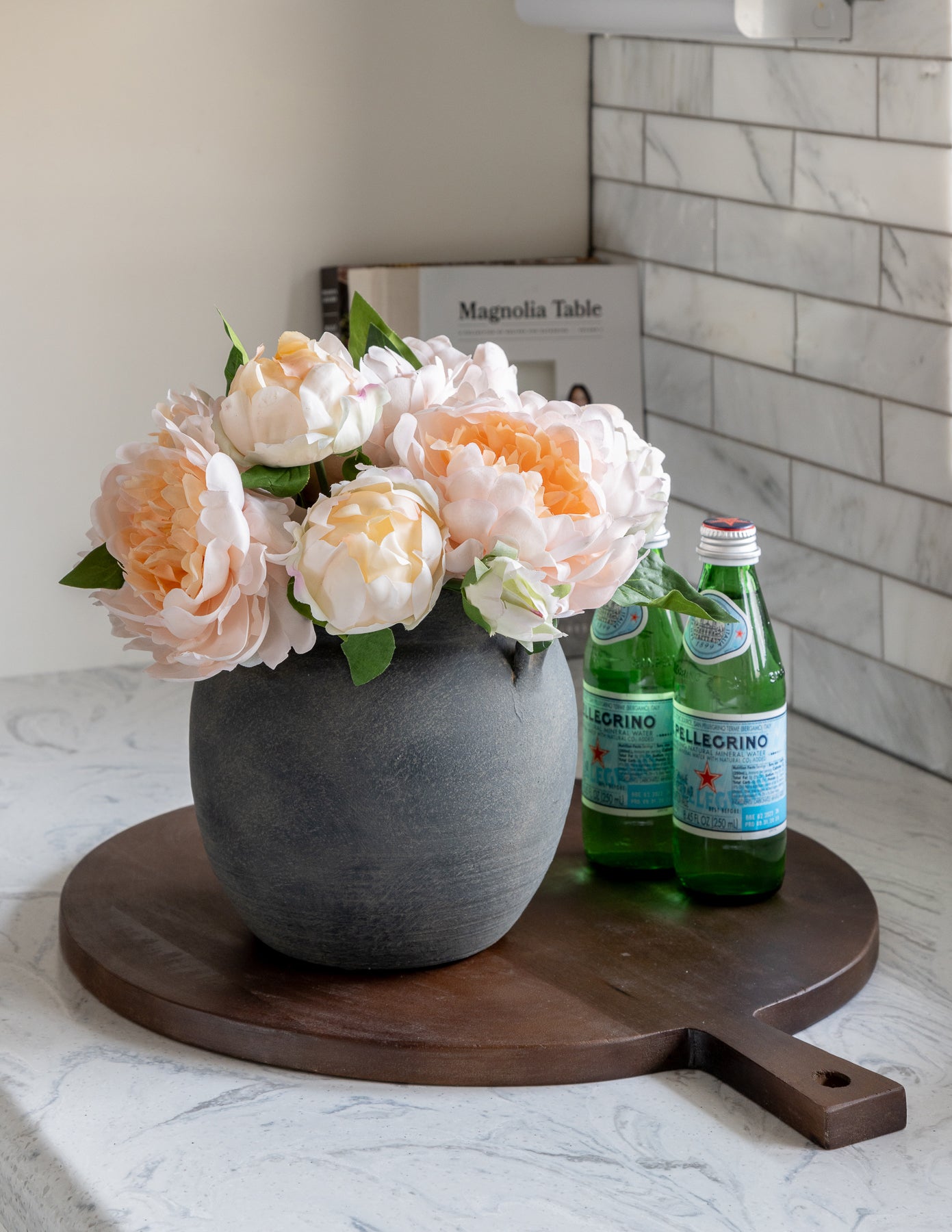 Loop Handle Charcoal Vase