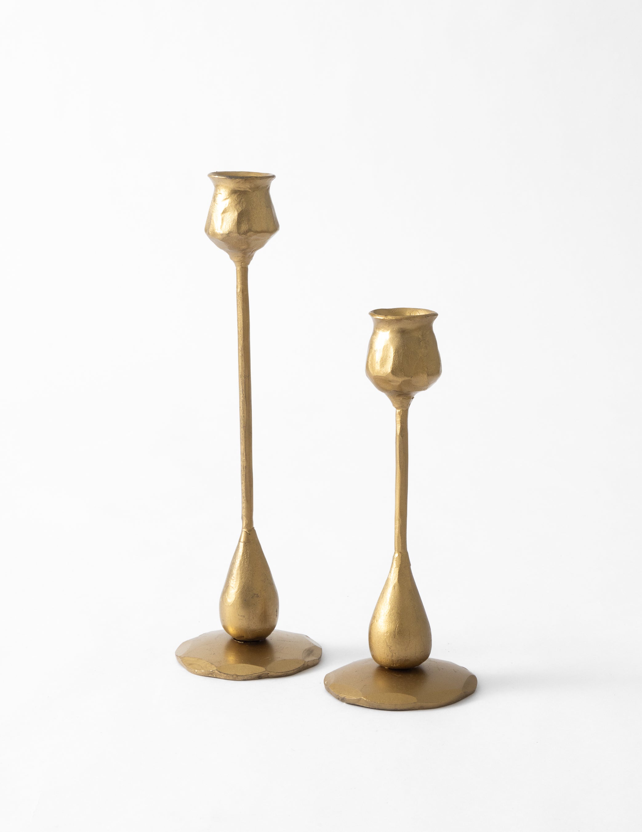 Hand-Forge Gold Candlesticks