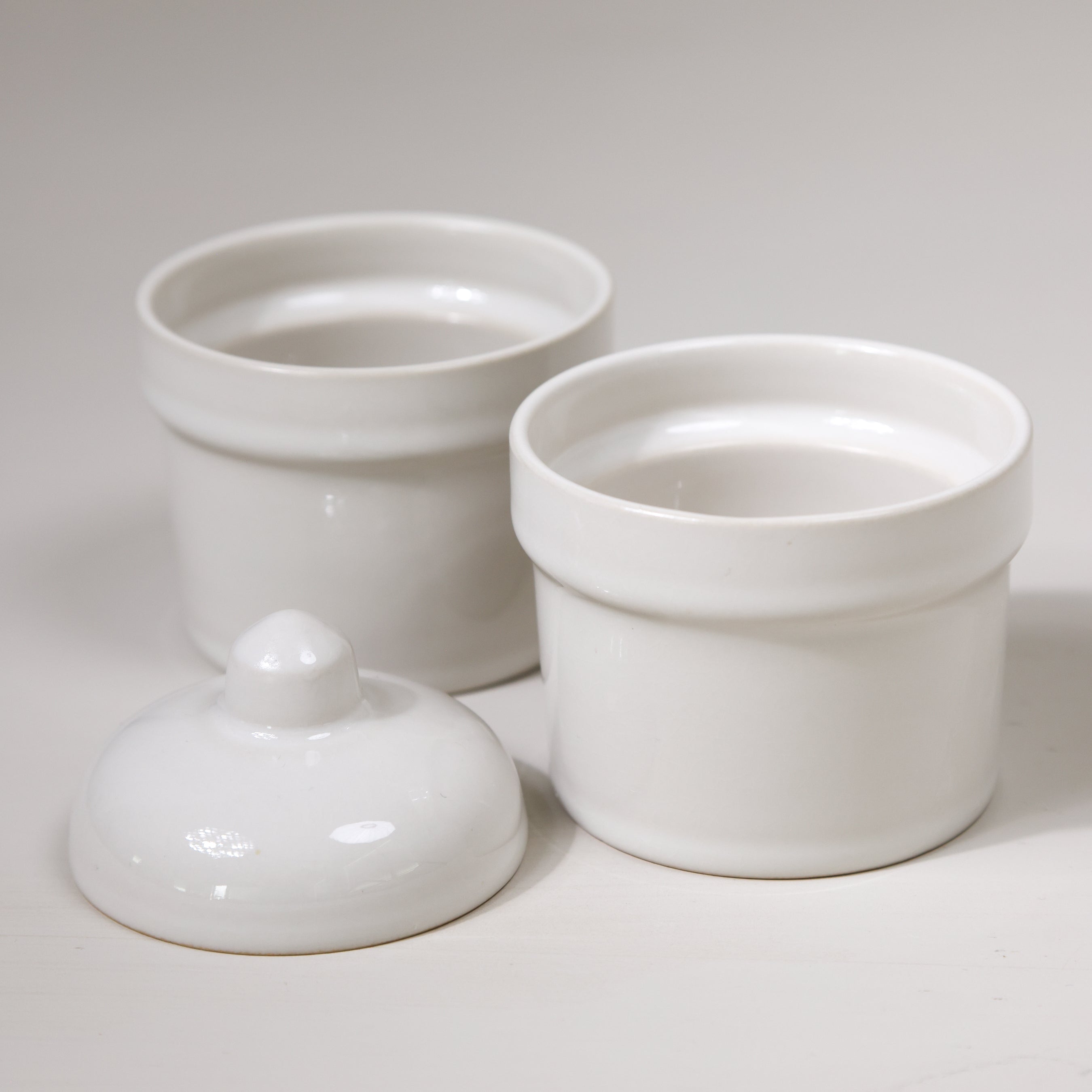 White Stackable Pinch Pots
