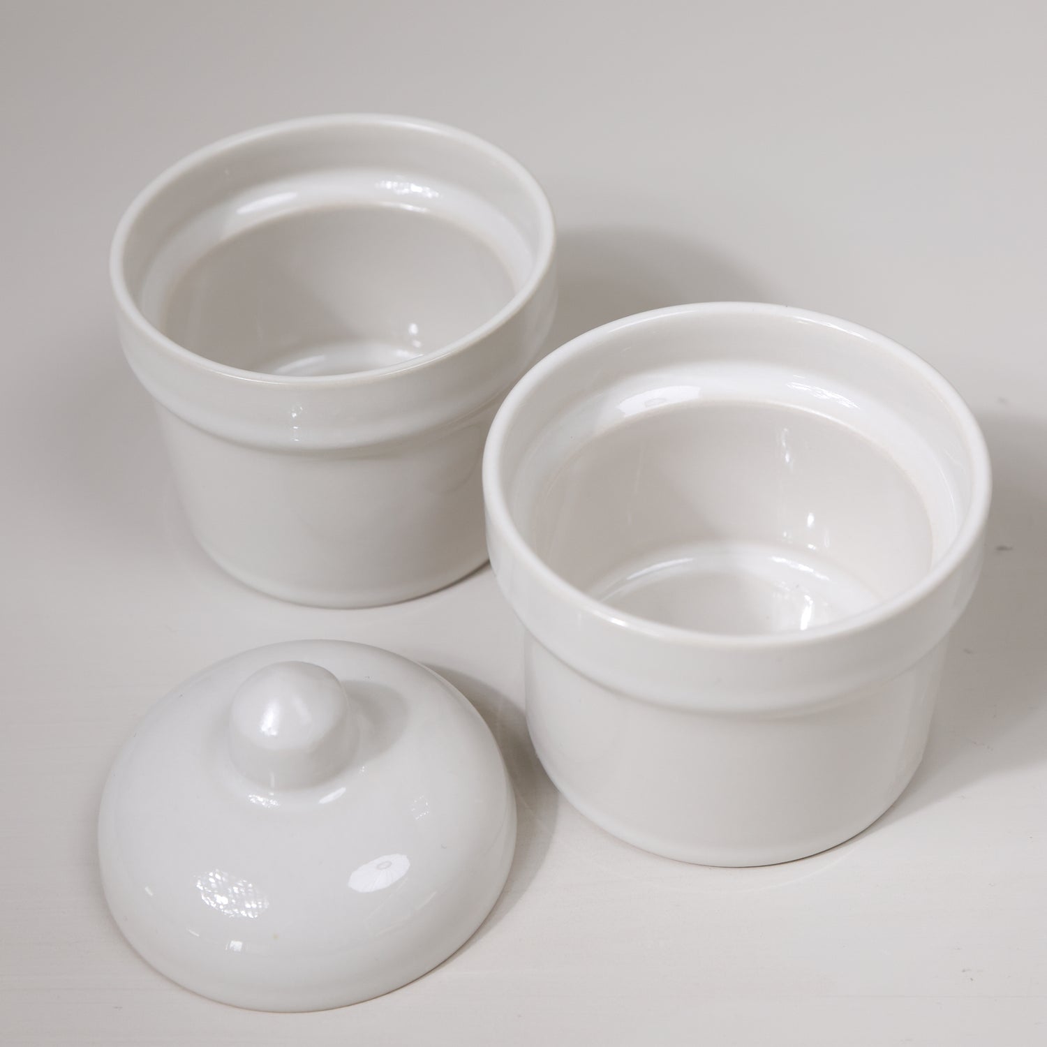 White Stackable Pinch Pots
