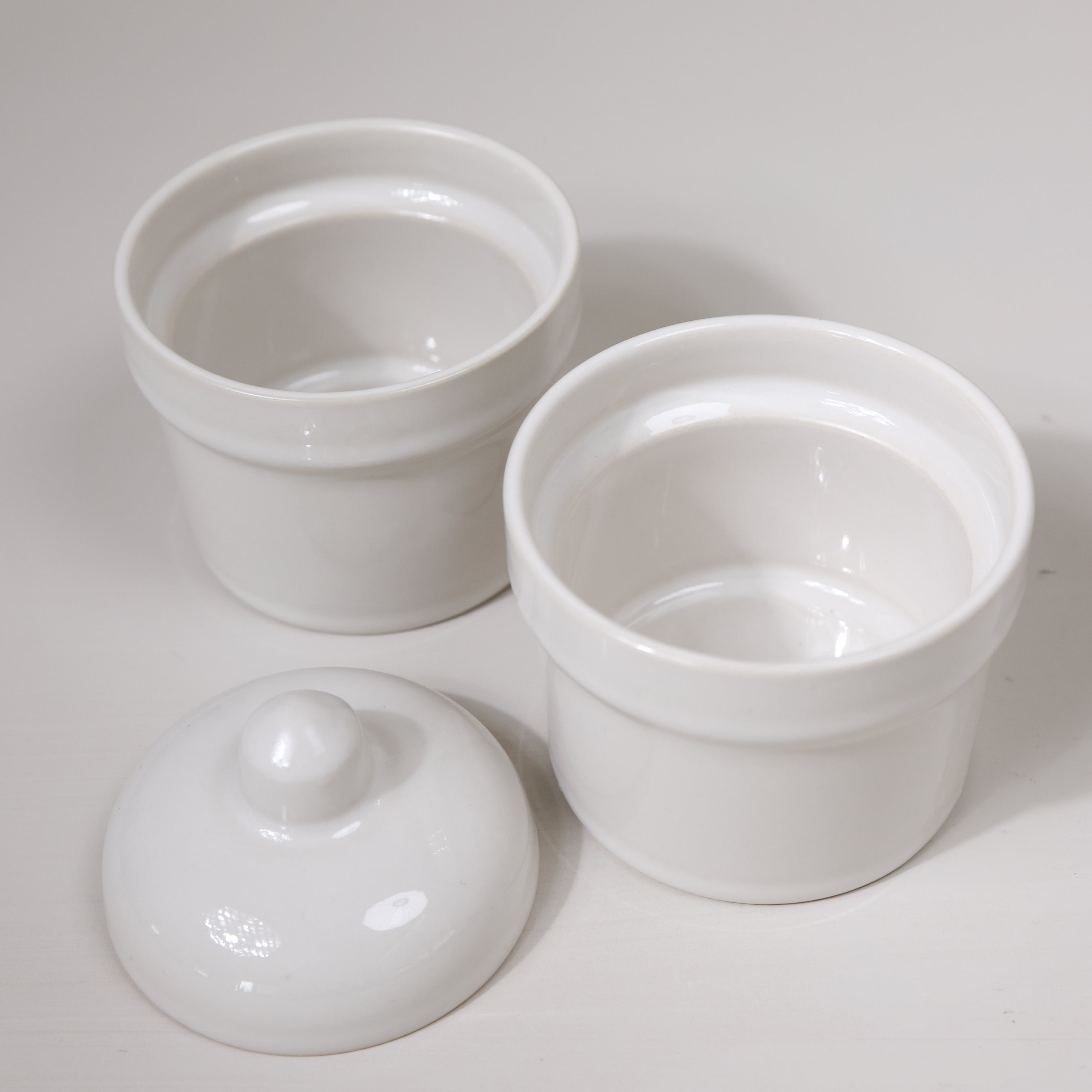 White Stackable Pinch Pots