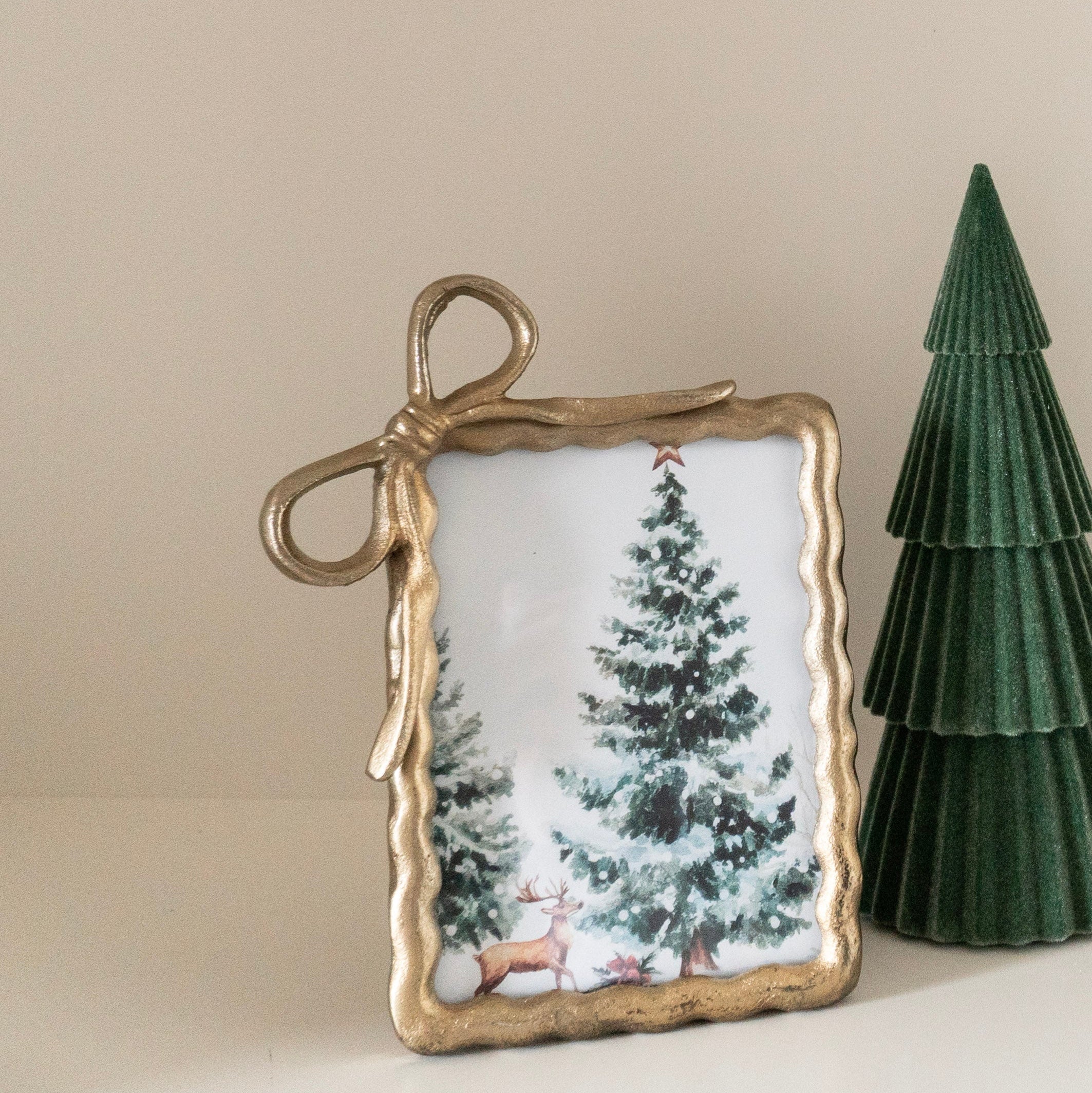 4x6 Gold Ribbon Photo Frame