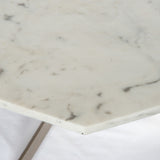 Adair Coffee Table - Polished White Marble | ready to ship!
